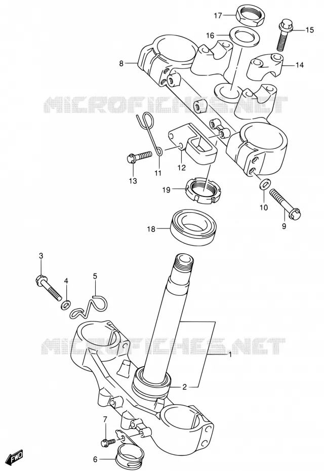 TE DE FOURCHE (VOIR NOTE) Suzuki MOTO 400 DR-Z 2003  DR-Z400EK3(E24)