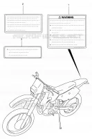 ETIQUETTE (MODELE K4) pour Suzuki DR-Z 400 2004