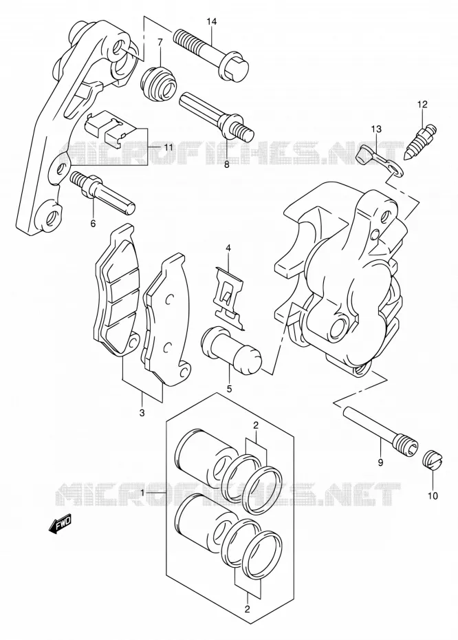 ETRIER DE FREIN AVANT Suzuki MOTO 400 DR-Z 2004  DR-Z400E K4 (E03,E28,E33)