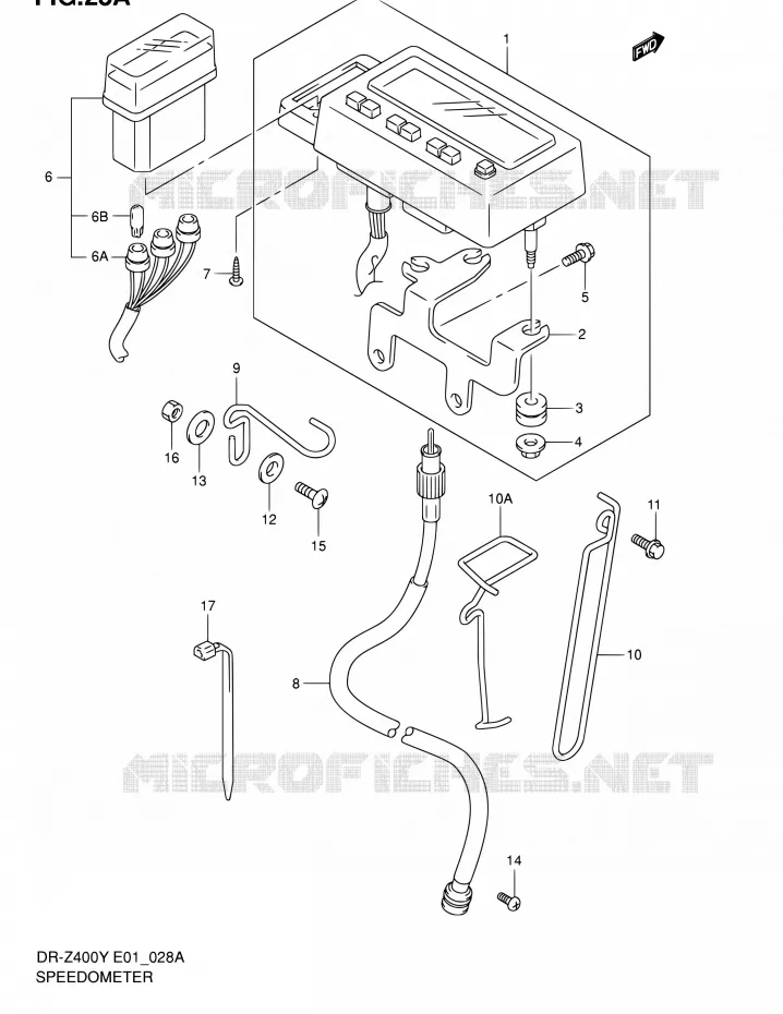 COMPTEUR (DR-Z400EY/EK1/EK2/EK3/EK4 E24) Suzuki MOTO 400 DR-Z 2004  DR-Z400EK4(E24)
