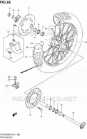 ROUE ARRIERE SUSPENSIONS/FREINAGE/ROUES 400 suzuki-moto DR-Z 2005 7358069