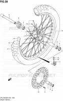 ROUE AVANT SUSPENSIONS/FREINAGE/ROUES 400 suzuki-moto DR-Z 2005 7358062