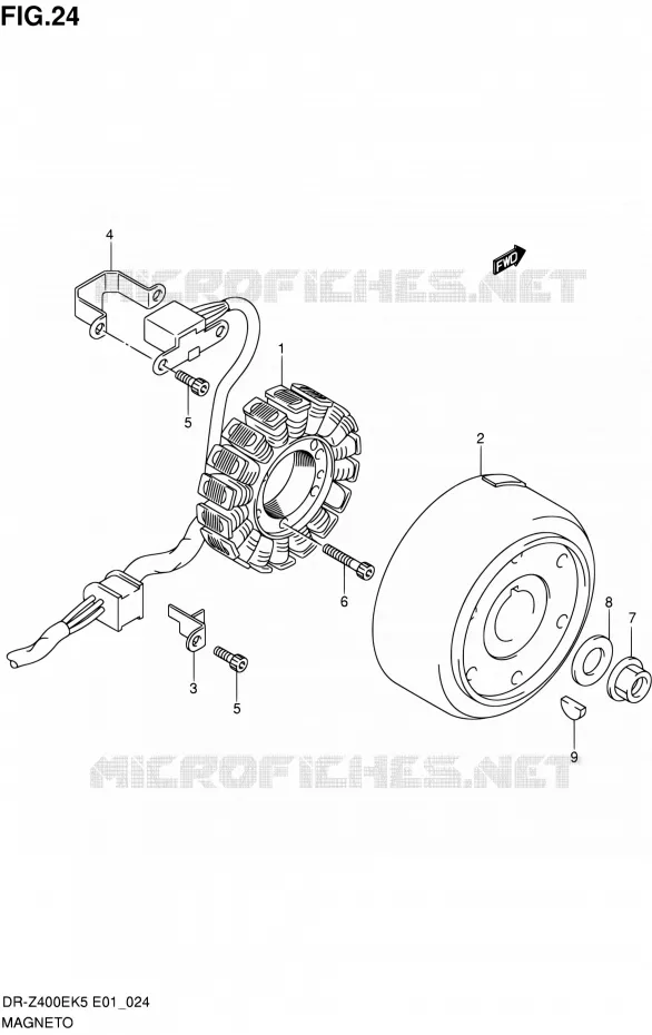 ALLUMAGE ROTOR - STATOR Suzuki MOTO 400 DR-Z 2005  DR-Z400EK5(E24)