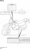 ETIQUETTE pour Suzuki DR-Z 400 2007