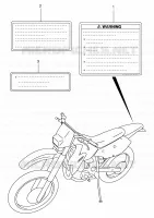 ETIQUETTE (MODEL Y/K1/K2/K3) pour Suzuki DR-Z 400 2000