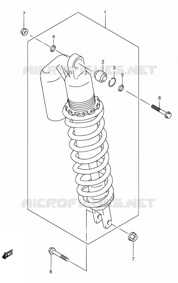 AMORTISSEUR ARRIERE (DR-Z400EY/EK1/EK2/EK3/EK4 E24) Suzuki MOTO 400 DR-Z 2000  DR-Z400EY(E24)