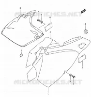 CARENAGES ARRIERE  (MODELE K3/K4) CARENAGES/CADRE 400 suzuki-moto DR-Z 2004 7376037