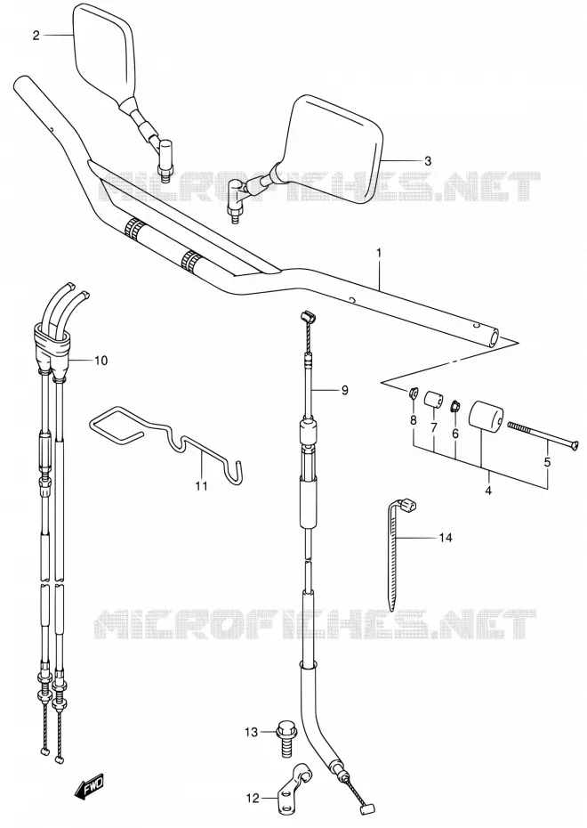 GUIDON Suzuki MOTO 400 DR-Z 2004  DR-Z400S K4 (E03,E28,E33)