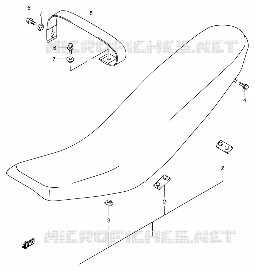 SELLE (MODELE K2/K3/K4) Suzuki MOTO 400 DR-Z 2004  DR-Z400S K4 (E03,E28,E33)
