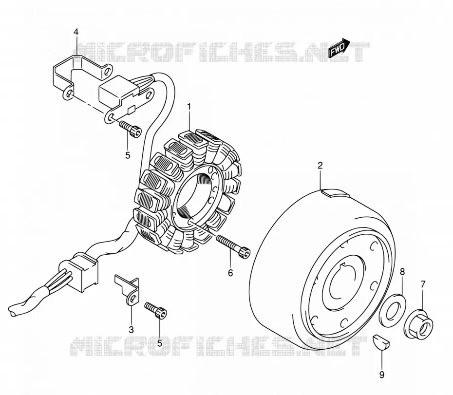 ALLUMAGE ROTOR - STATOR Suzuki MOTO 400 DR-Z 2005  DR-Z400SK5(E03,E28,E33)
