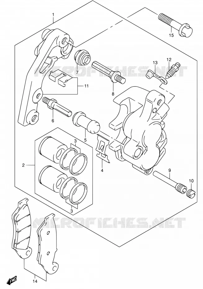 ETRIER DE FREIN AVANT Suzuki MOTO 400 DR-Z 2008  DR-Z400S K8 (E03,E28,E33)