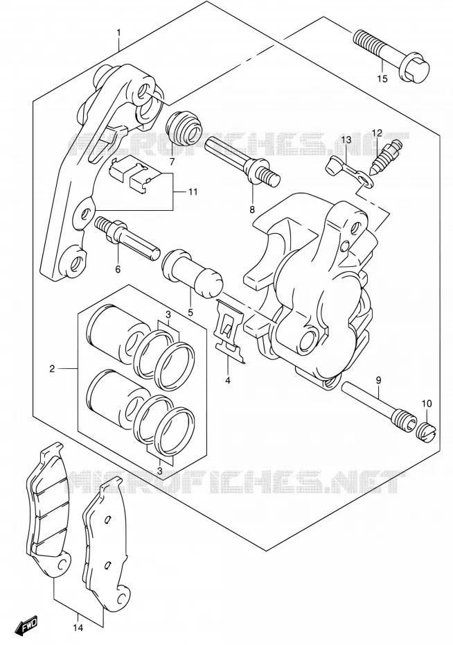 ETRIER DE FREIN AVANT Suzuki MOTO 400 DR-Z 2009  DR-Z400S K9 (E03,E28,E33)