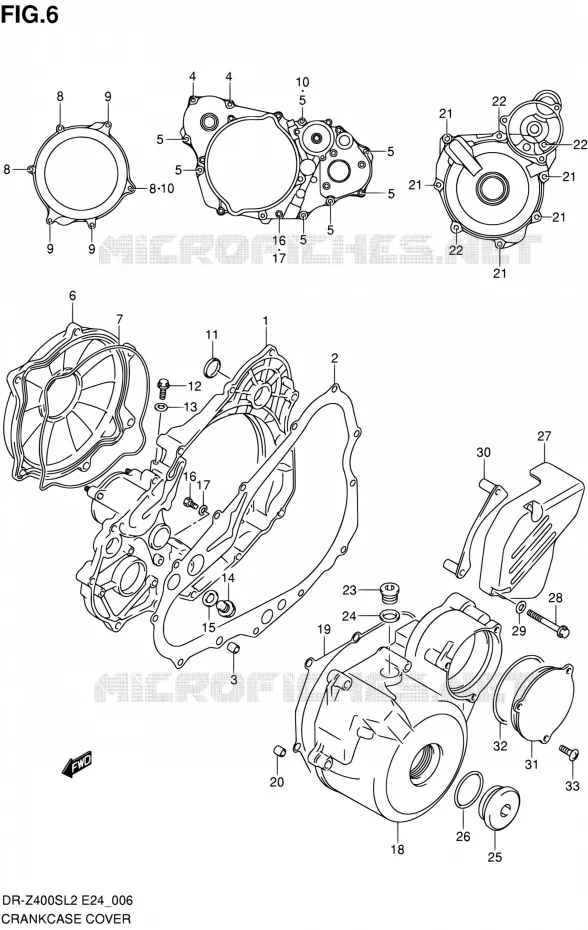 CARTER Suzuki MOTO 400 DR-Z 2012  DR-Z400S L2 (E24)