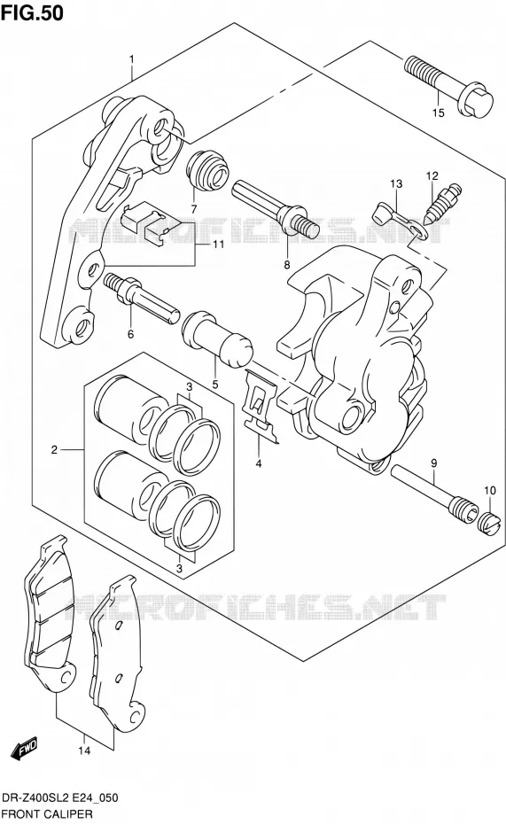 ETRIER DE FREIN AVANT Suzuki MOTO 400 DR-Z 2012  DR-Z400S L2 (E24)