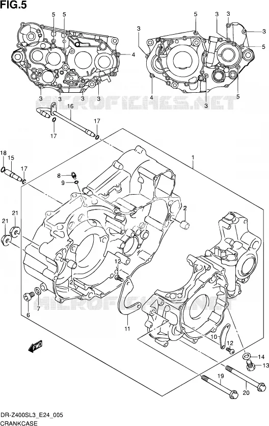 CARTER Suzuki MOTO 400 DR-Z 2013  DR-Z400S L3 (E24)