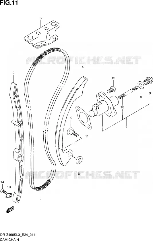 DISTRIBUTION Suzuki MOTO 400 DR-Z 2013  DR-Z400S L3 (E24)