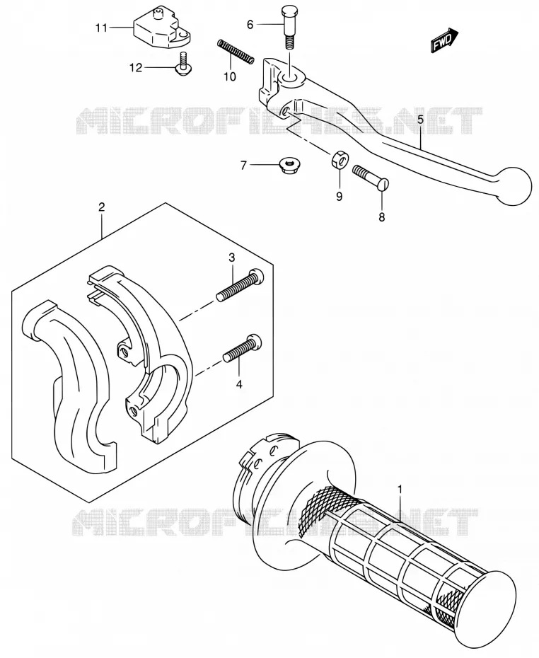LEVIER DROIT Suzuki MOTO 400 DR-Z 2000  DR-Z400S Y (E03,E28,E33)