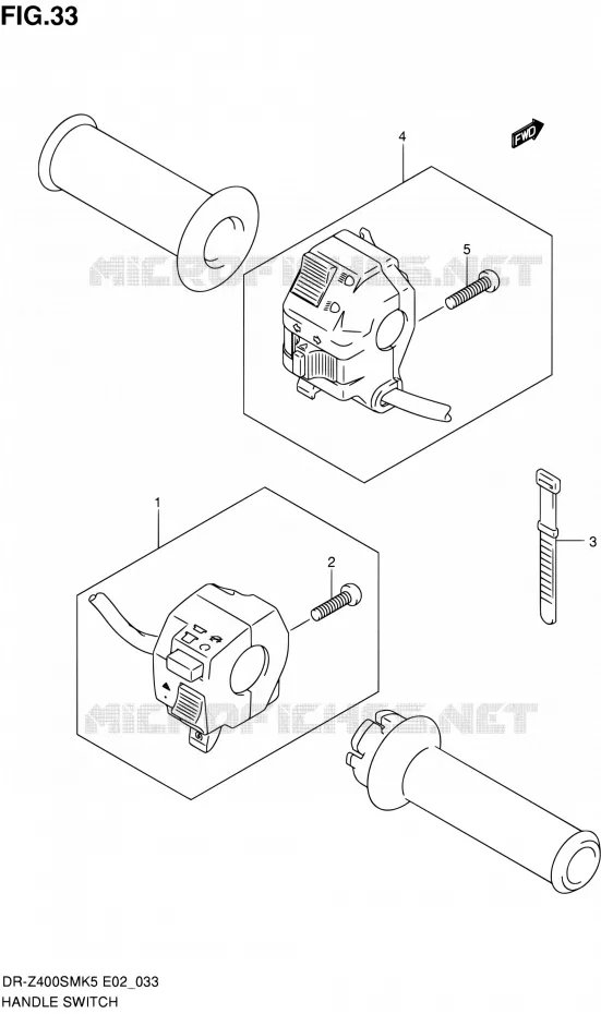 COMMODOS (MODELE K5/K6) Suzuki MOTO 400 DR-Z 2005  DR-Z400SMK5(E19)