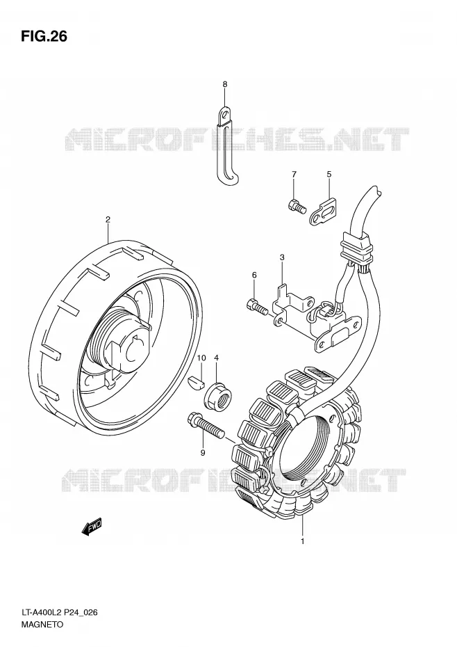 ALLUMAGE ROTOR - STATOR Suzuki QUAD 400 KINGQUAD 2012  LT-A400L2(P24)