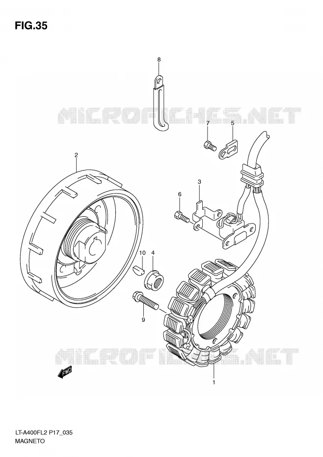 ALLUMAGE ROTOR - STATOR Suzuki QUAD 400 KINGQUAD 2012  LT-F400FL2(P17)