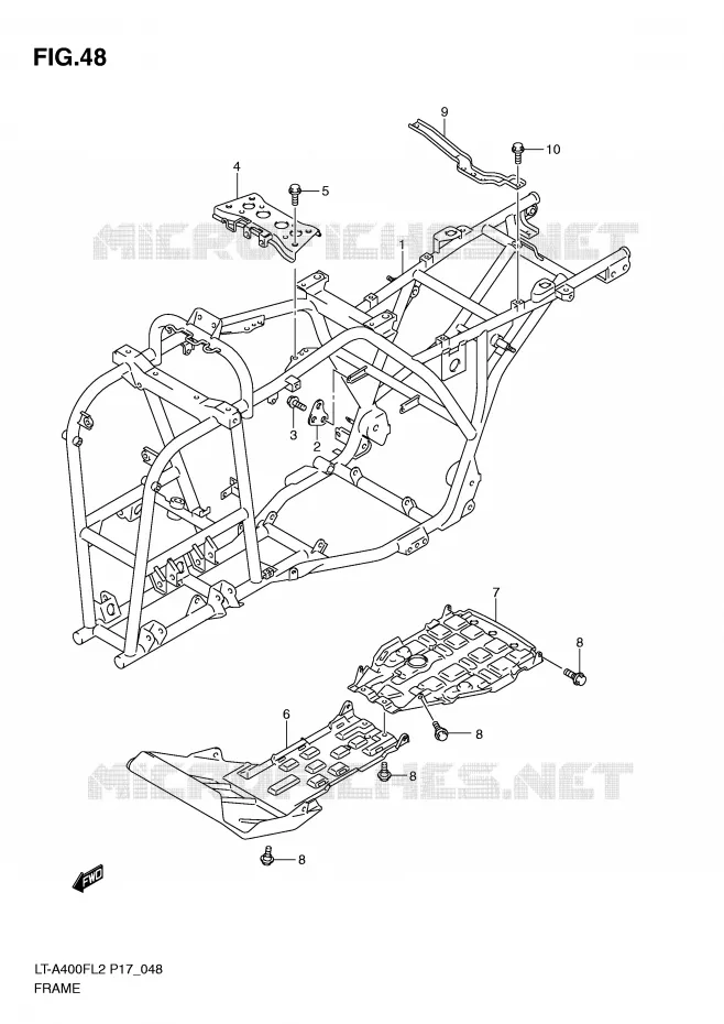 CADRE Suzuki QUAD 400 KINGQUAD 2012  LT-A400L2(P17)