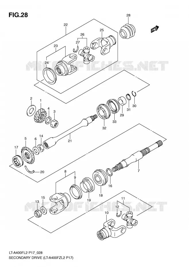 COUPLE CONIQUE (LT-A400FZL2 P17) Suzuki QUAD 400 KINGQUAD 2012  LT-F400L2(P17)