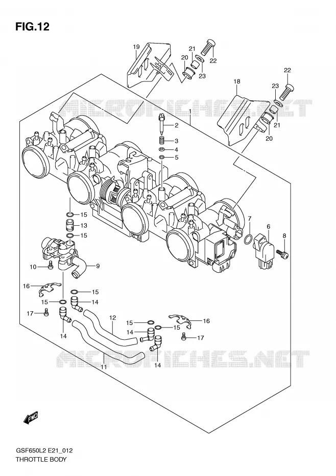 ENSEMBLE INJECTION Suzuki MOTO 650 BANDIT 2016  GSF650SAL2(E21)