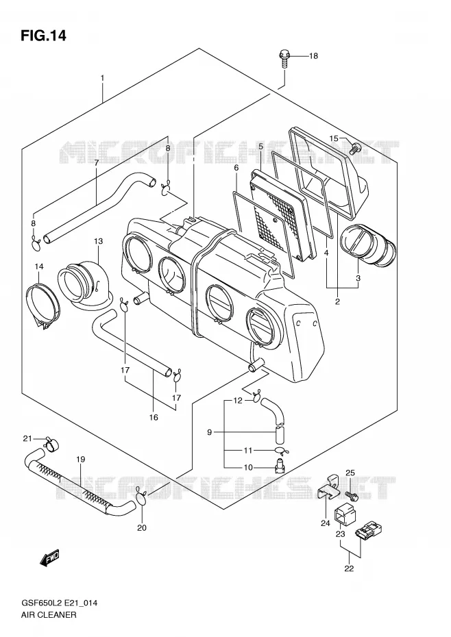FILTRE A AIR Suzuki MOTO 650 BANDIT 2012  GSF650AL2(E21)