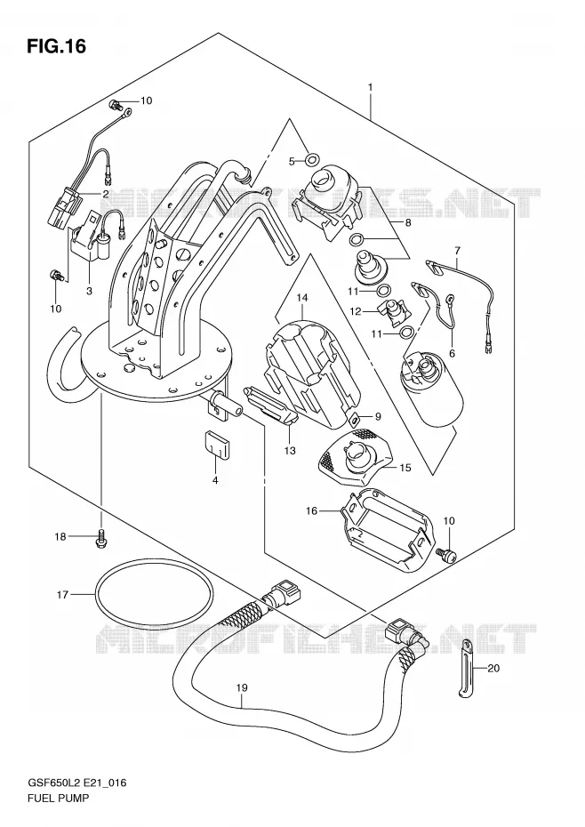 POMPE A ESSENCE Suzuki MOTO 650 BANDIT 2012  GSF650SL2(E21)