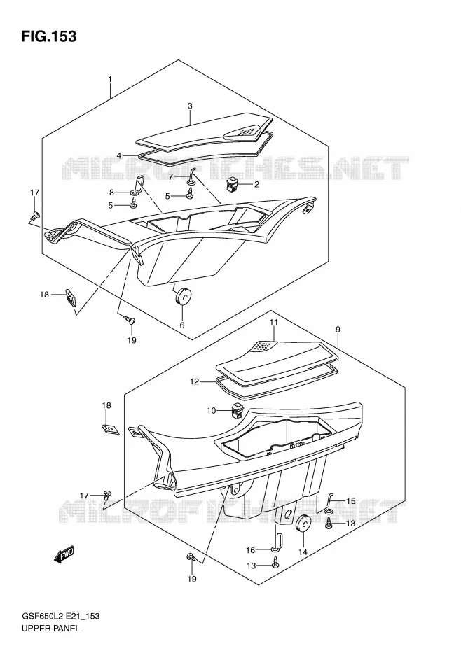VIDE POCHE (GSF650SAL2 E21) Suzuki MOTO 650 BANDIT 2013  GSF650SAL2(E21)