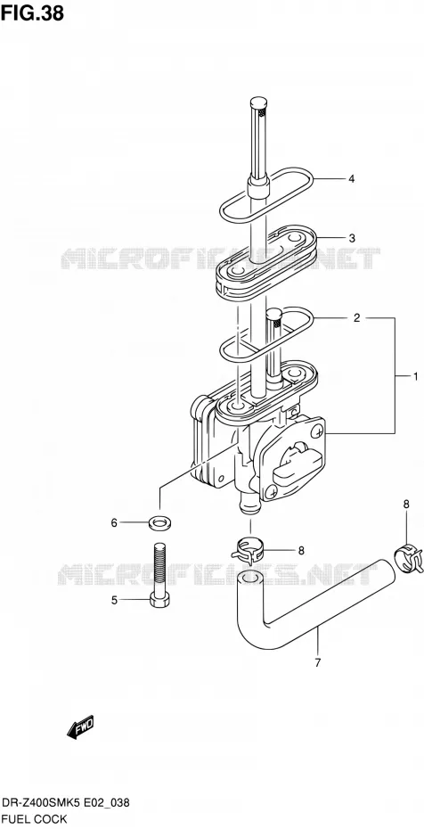 ROBINET D'ESSENCE Suzuki MOTO 400 DR-Z 2006  DR-Z400SMK6(E24)