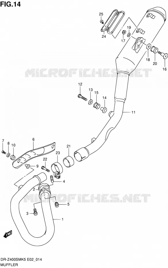 SILENCIEUX Suzuki MOTO 400 DR-Z 2007  DR-Z400SMK7(E24)
