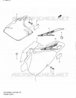 CARENAGES ARRIERE (DR Z400SML1 E03) pour Suzuki DR-Z 400 2011