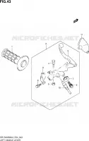 ENSEMBLE LEVIER   POIGNEE GAUCHE pour Suzuki DR-Z 400 2013