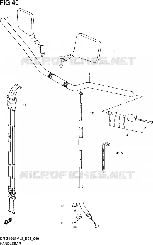 GUIDON Suzuki MOTO 400 DR-Z 2013  DR-Z400SM L3 (E28)