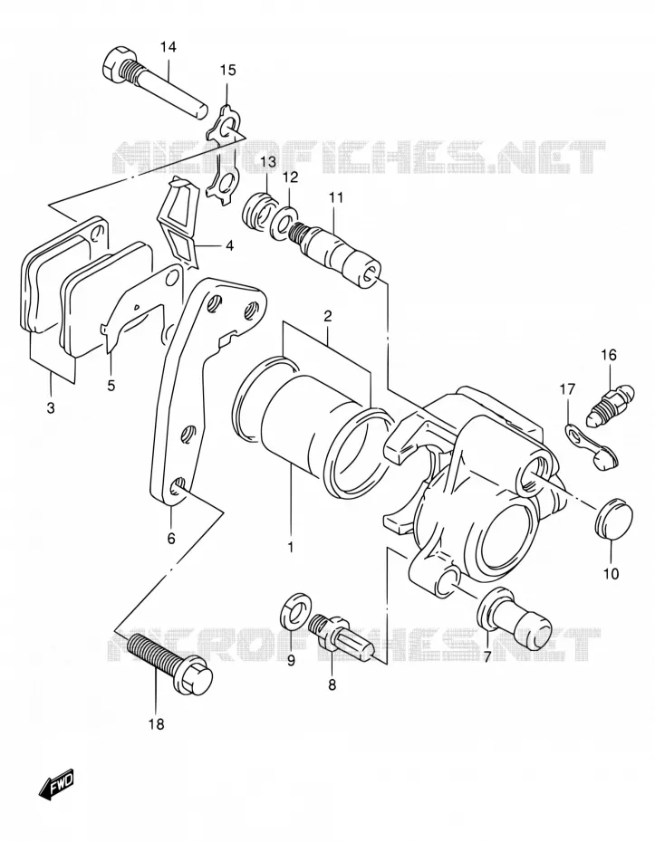 ETRIER DE FREIN AVANT Suzuki MOTO 125 DR 1999  DR125SEX/DR125SEUX