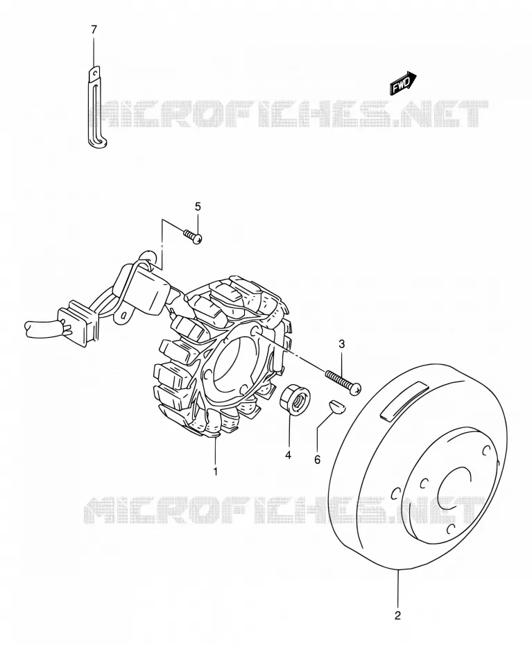 ALLUMAGE ROTOR - STATOR Suzuki MOTO 125 DR 2000  DR125SEY/DR125SEUY