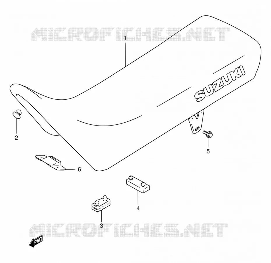 SELLE (MODELE W/X/Y) Suzuki MOTO 125 DR 2000  DR125SEY/DR125SEUY