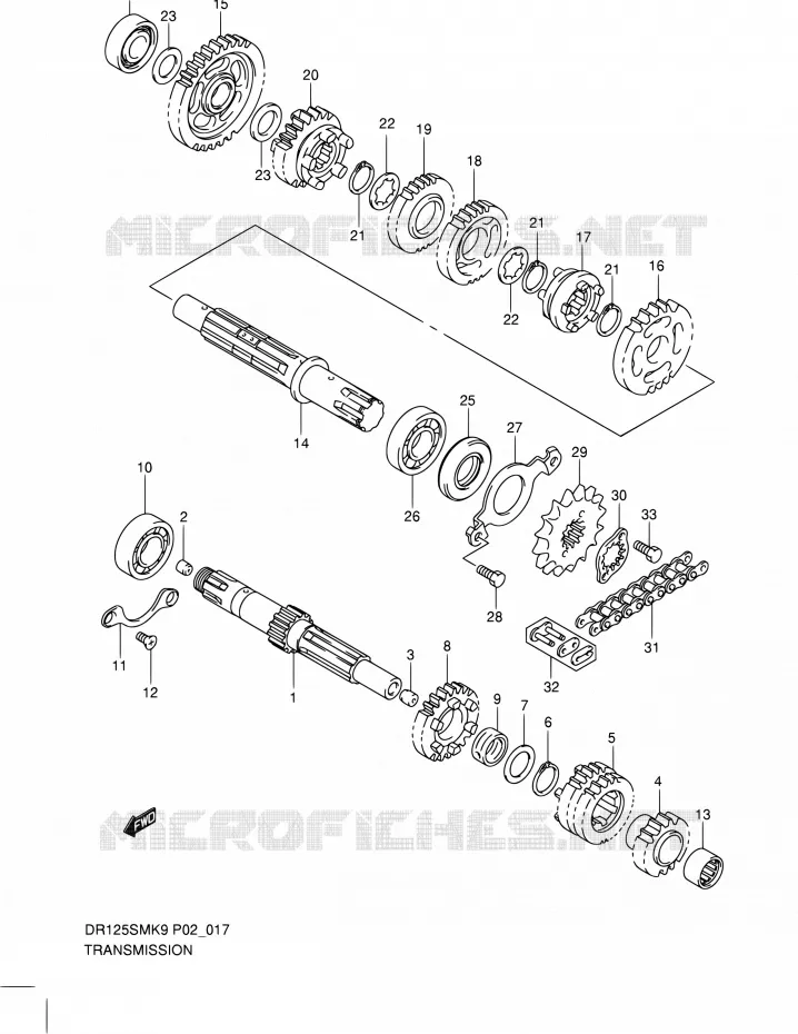 TRANSMISSION Suzuki MOTO 125 DR 2010  DR125SML0(E02)