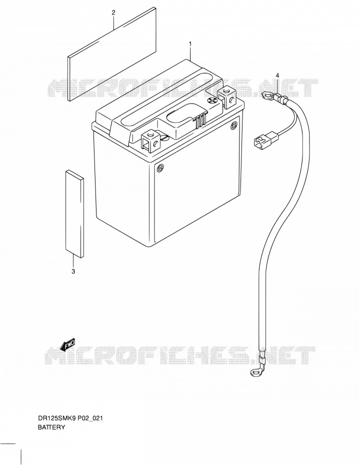 BATTERIE Suzuki MOTO 125 DR 2011  DR125SML0(E19)