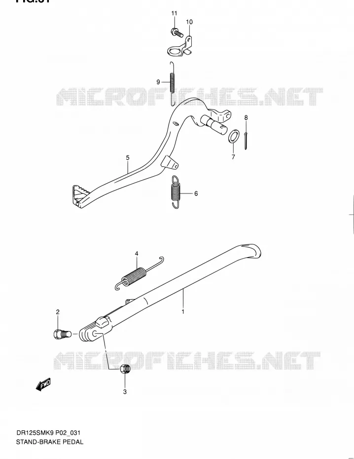 BEQUILLE Suzuki MOTO 125 DR 2011  DR125SML0(E19)