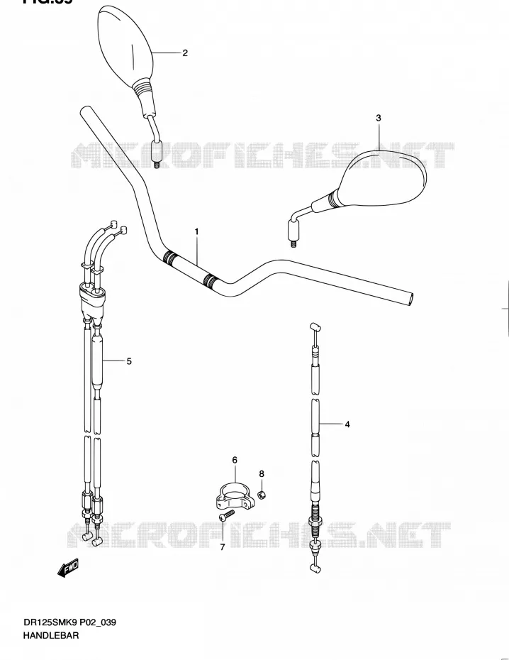 GUIDON Suzuki MOTO 125 DR 2011  DR125SML0(E19)