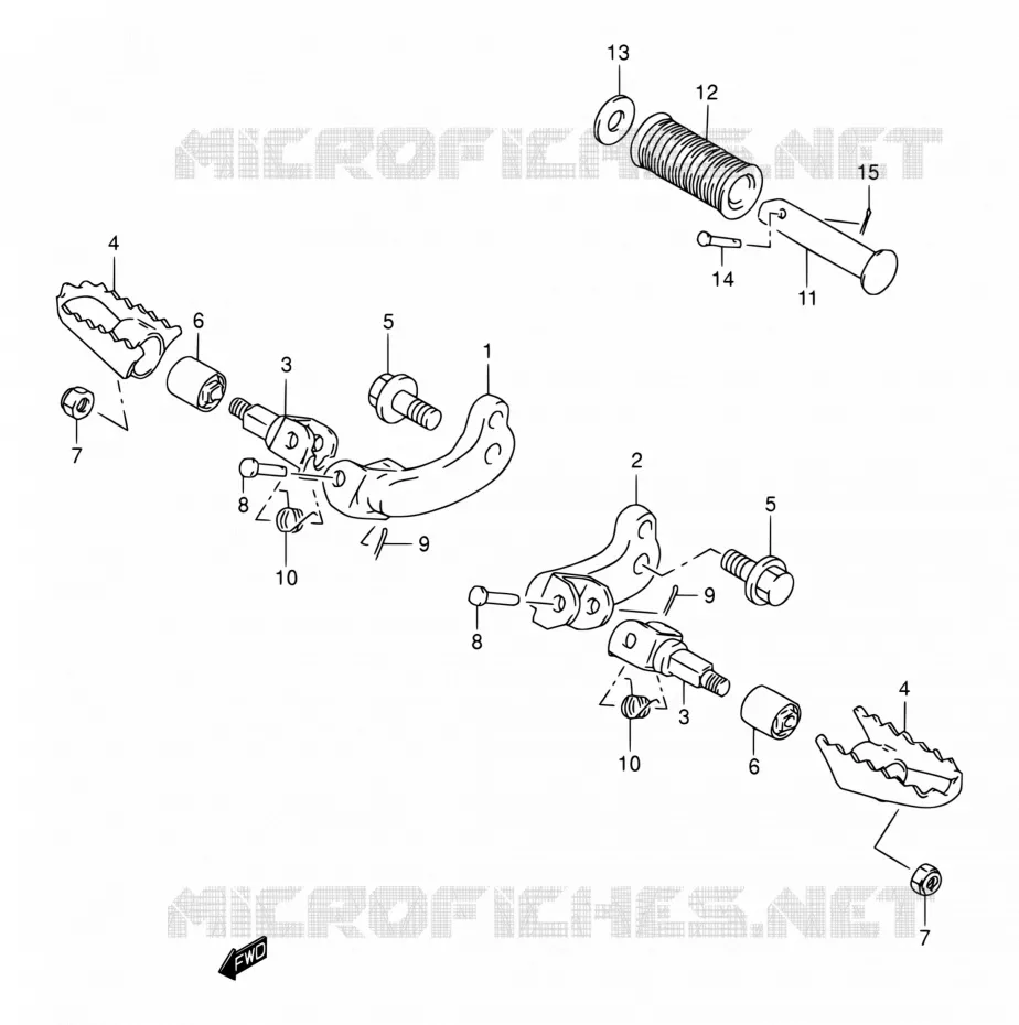 REPOSE PIED Suzuki MOTO 200 DR 2002  DR200SE K2 (E03,E28,E33)