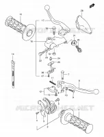 ENSEMBLE LEVIERS   POIGNEES pour Suzuki DR 200 2003