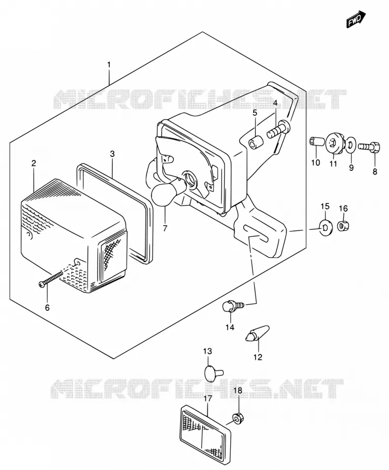 ENSEMBLE FEU ARRIERE Suzuki MOTO 200 DR 2004  DR200SE K4 (E03,E28,E33)