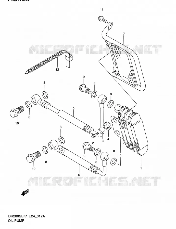 RADIATEUR D'HUILE (MODEL K2/K3/K4/K5 E06,E24) Suzuki MOTO 200 DR 2004  DR200SE K4 (E06,E24)
