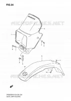 SUPPORT   CARENAGES DE PHARE (MODEL K6/K7) pour Suzuki DR 200 2006