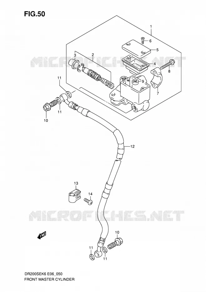 MAITRE CYLINDRE AVANT Suzuki MOTO 200 DR 2006  DR200SE K6 (E06,E24)