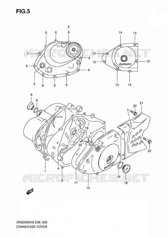CARTER Suzuki MOTO 200 DR 2007  DR200SE K7 (E06,E24)