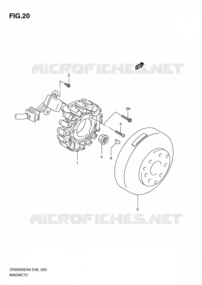 ALLUMAGE ROTOR - STATOR Suzuki MOTO 200 DR 2008  DR200SE K8 (E06,E24)